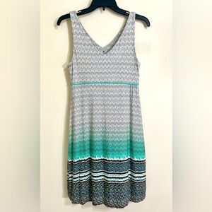 ATHLETA Women’s Santorini Ombré Boho Geometric Sleeveless Tank Dress Size‎ Small